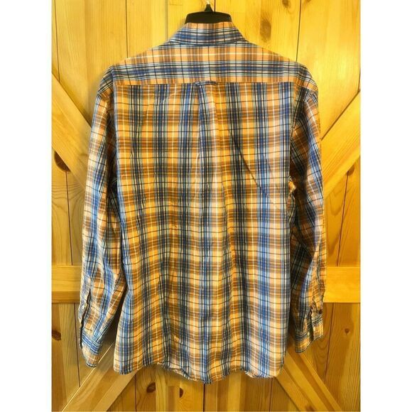 Izod Shirt Mens Large Plaid Long Sleeve Button Up Single Front pocket (3772) - Picture 3 of 4